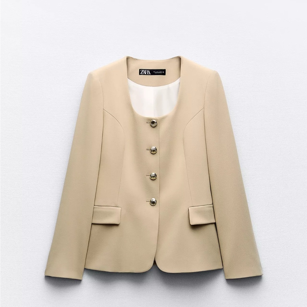 Zara Women's Beige Blazer L NWOT